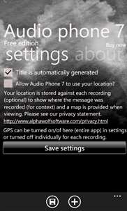 Audio phone 7 - Free screenshot 3