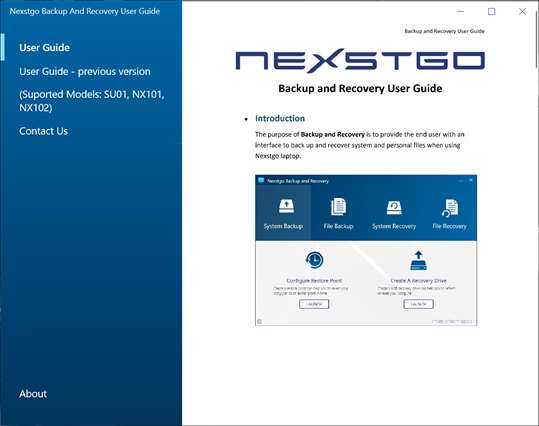 Nexstgo Backup And Recovery User Guide screenshot 1