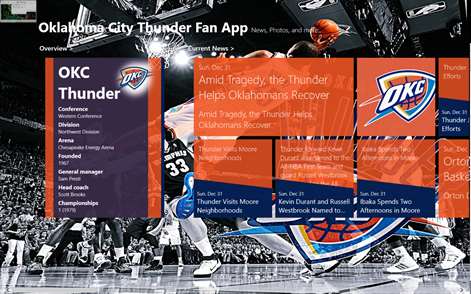 Oklahoma City Thunder Fan App Screenshots 1