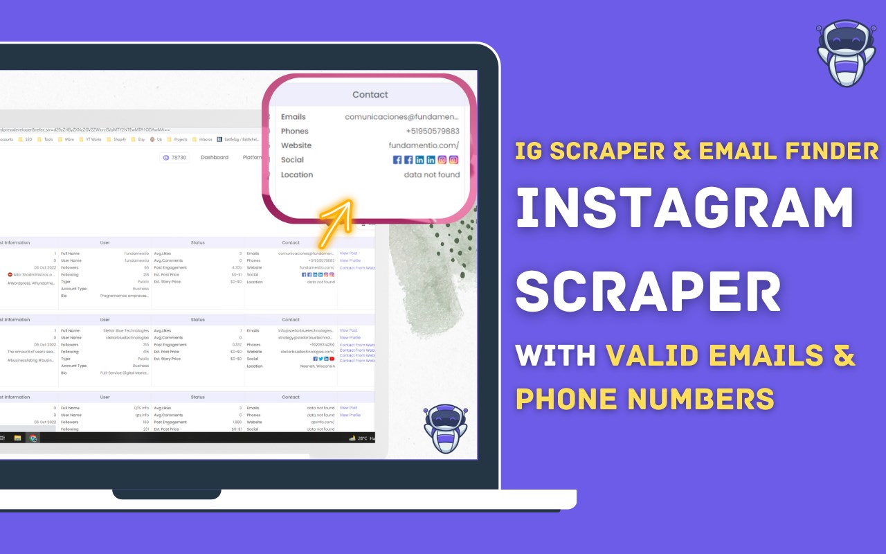 IG Scraper & Email Finder | LeadStal