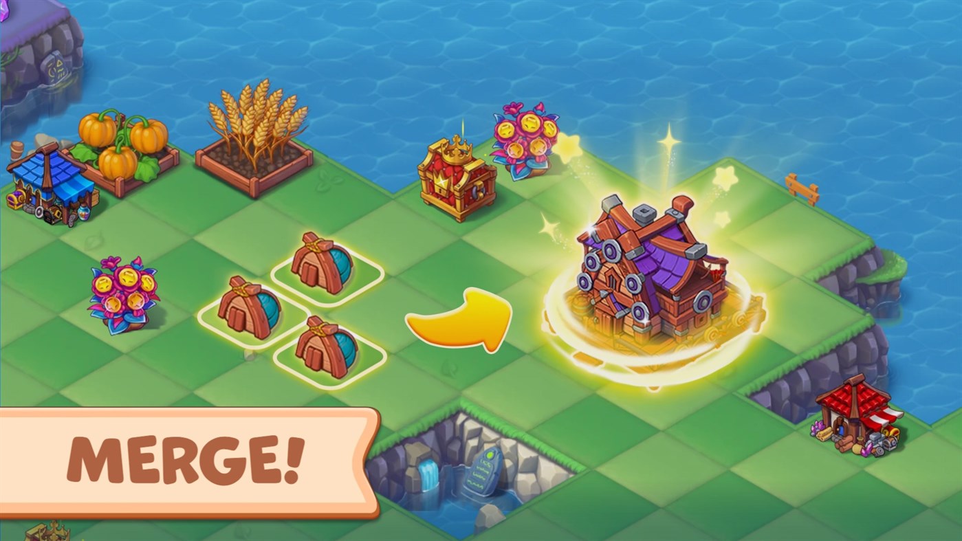 #1. Mergest Kingdom: Merge Puzzle (Windows) โดย: Clever Apps Pte Ltd