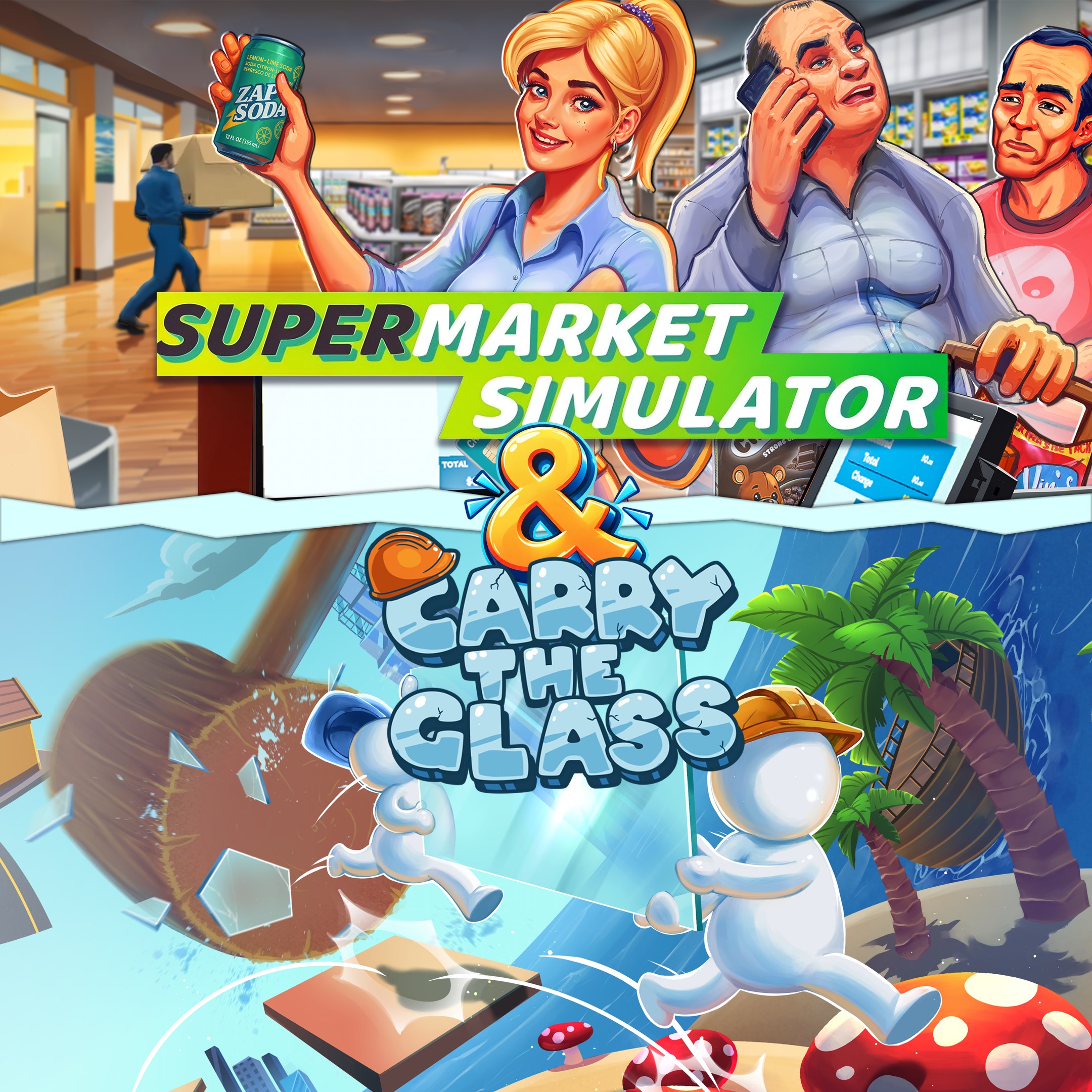 Supermarket Simulator & Carry The Glass