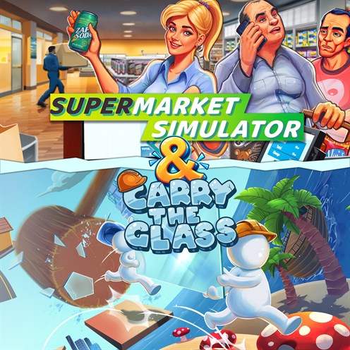 Boxaufnahme von Supermarket Simulator & Carry The Glass
