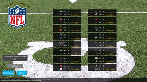 Scores Around the NFL Screenshots 2