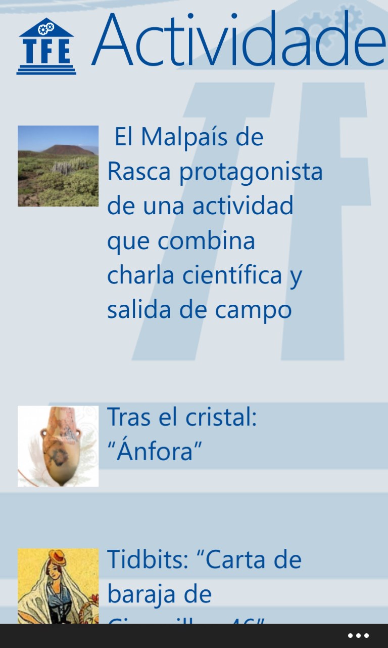 Captura 1 Actividades Museos de Tenerife windows