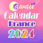 France 2024 Cawaii Calendrier