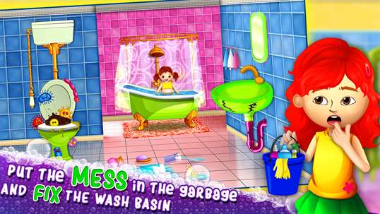 Bathroom and Toilet Cleanup : Cleaning & Repairing Game for Kids screenshot 2
