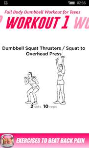 Full Body Dumbbell Workout for Teens screenshot 3