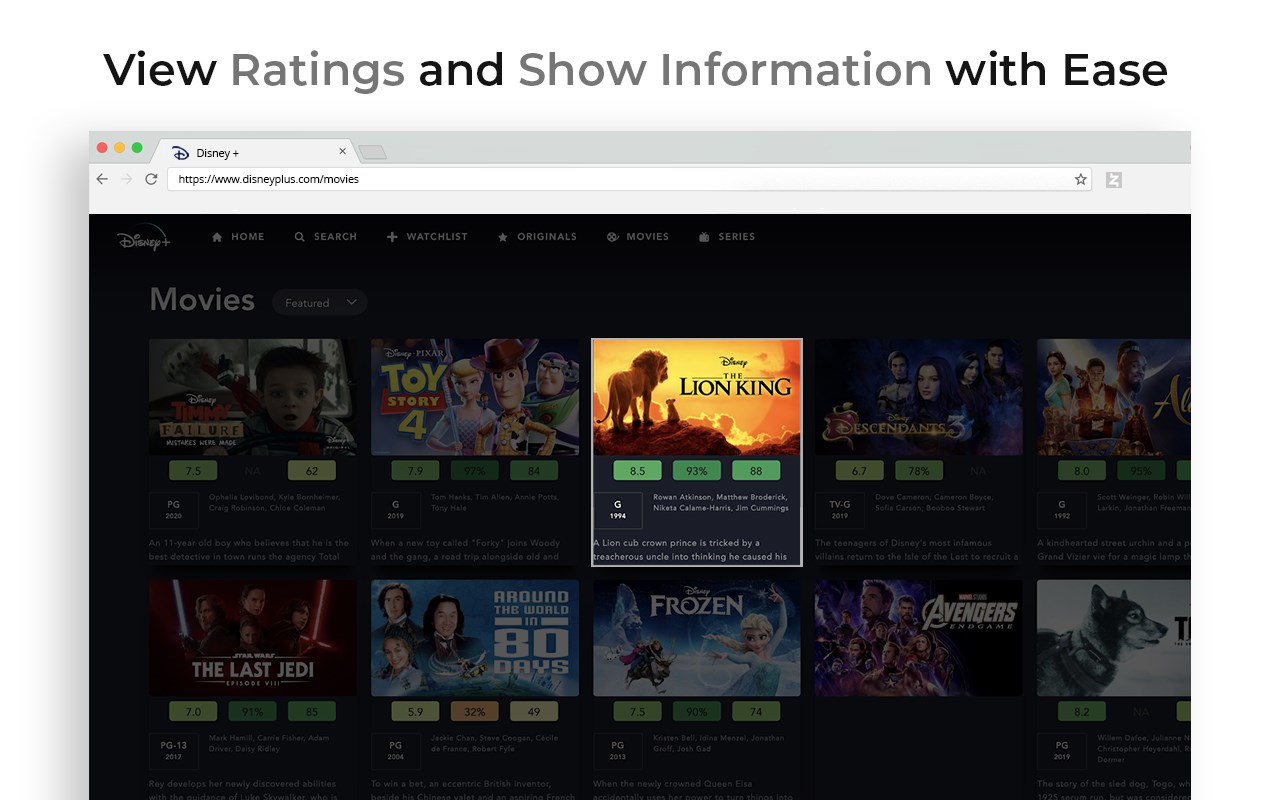 zRate Hulu Disney+: IMDB Ratings & Show Info