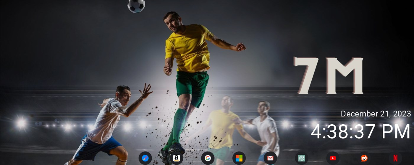 7M Live Football Wallpaper New Tab marquee promo image