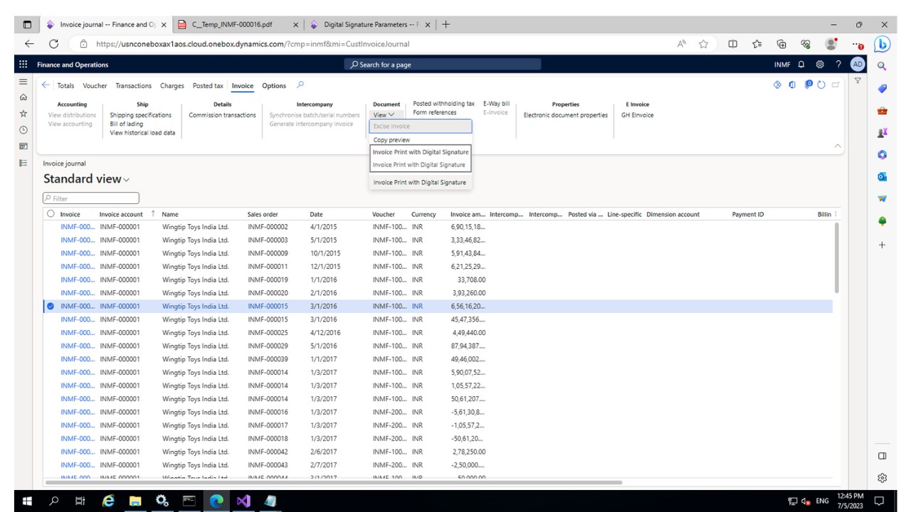 Snapshot 1 of SignaturePro: Intech's Digital Signature Development App