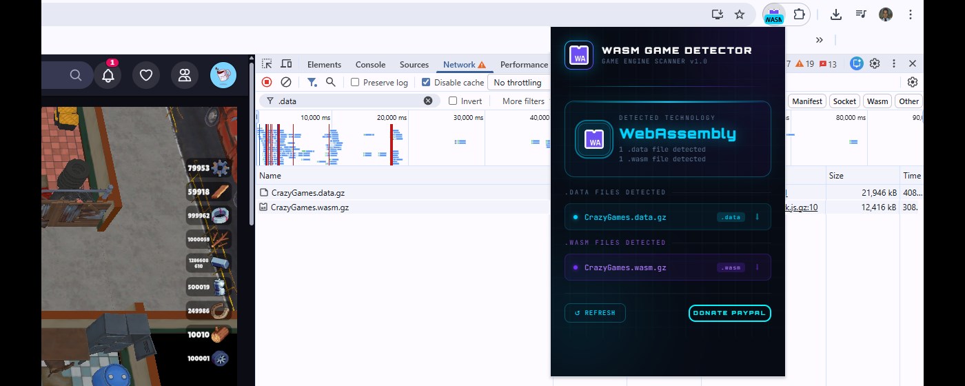 WEBASSEMBLY GAME DETECTOR