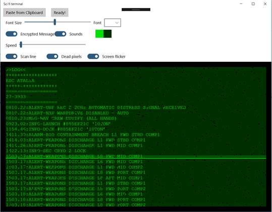 Sci-fi terminal screenshot 2