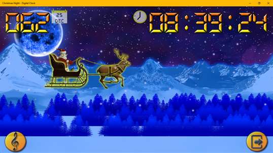 Christmas Night - Digital Clock screenshot 1