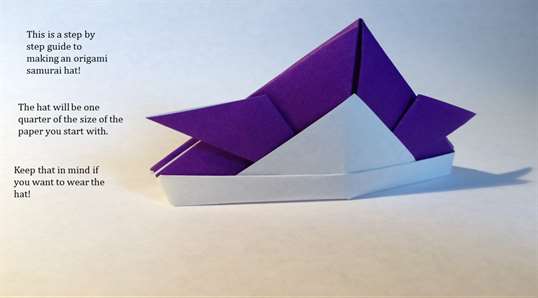 Origami Samurai Hat screenshot 2