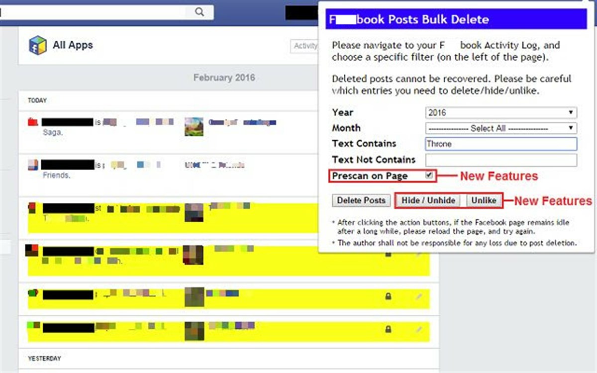 Social Book Post Manager: Batch Delete Facebook Posts