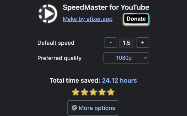 Speed Master for YouTube Video