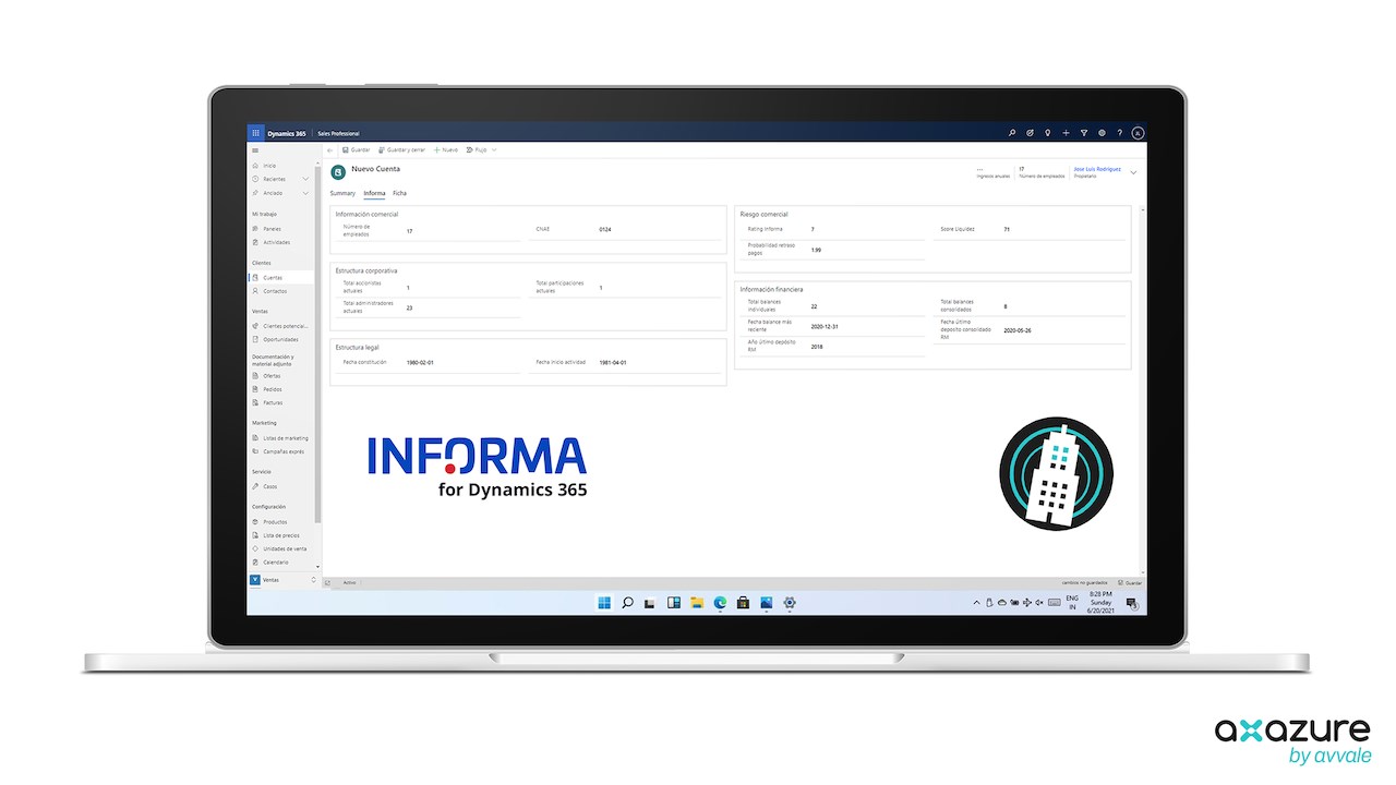 Snapshot 1 of Informa for Dynamics 365