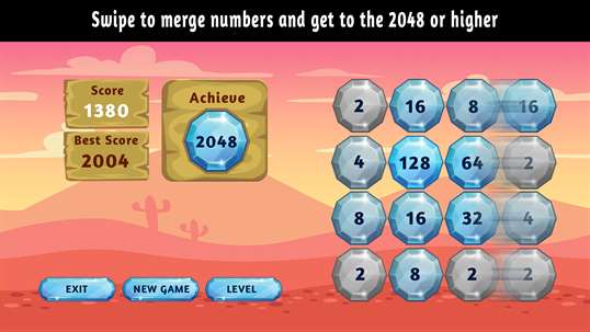 2048 Gems - Number Puzzle screenshot 2