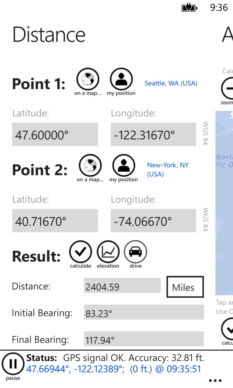 GPS Calculator PRO for Windows 10 Mobile