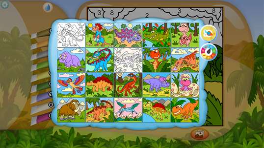 Paint by Numbers - Dinosaurs + screenshot 2