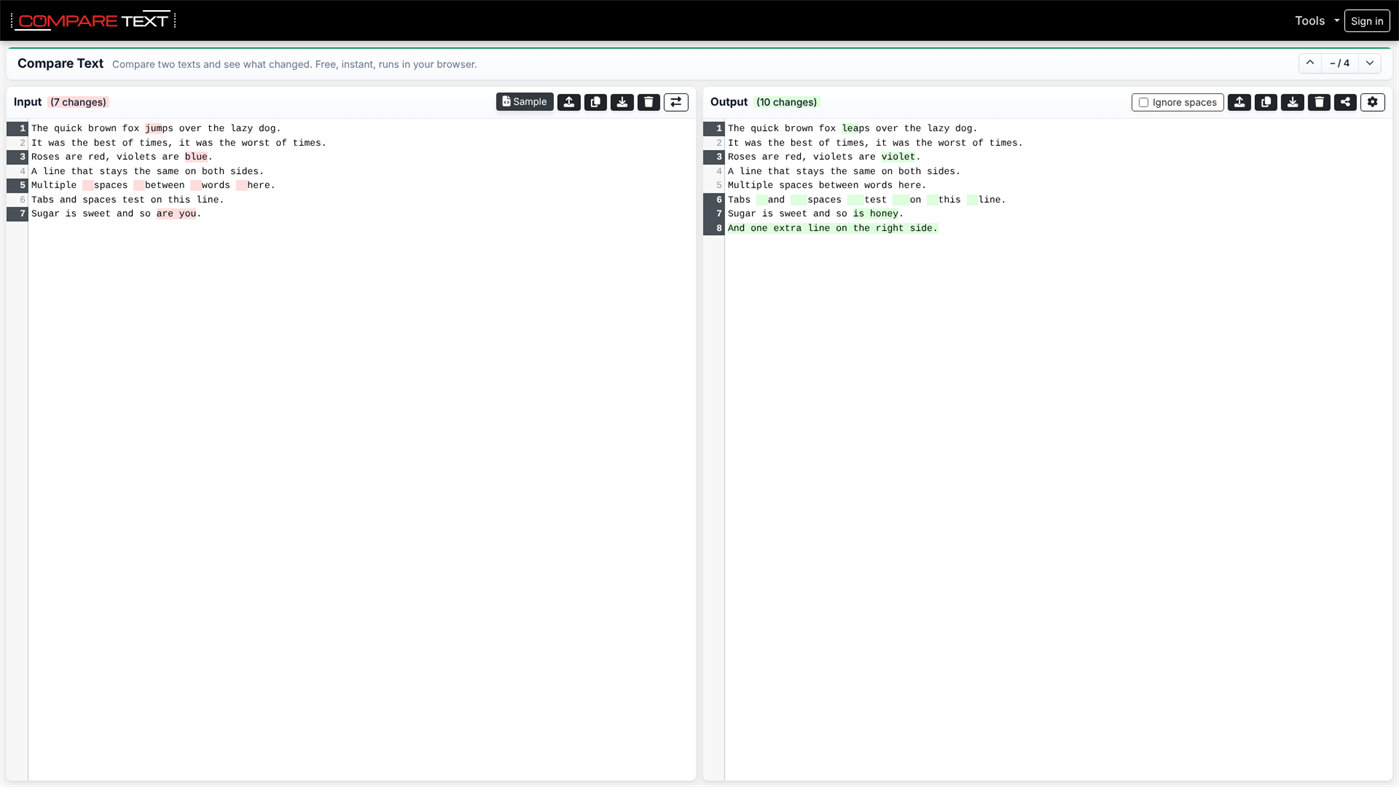 #1. CompareText.org (Windows) Od: khaja120