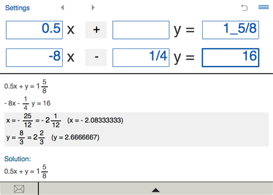 System of Equations Solver 2x2 screenshot 4