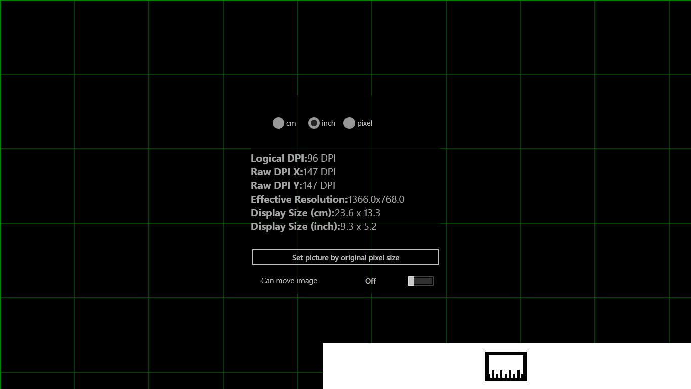 ruler to scale on screen