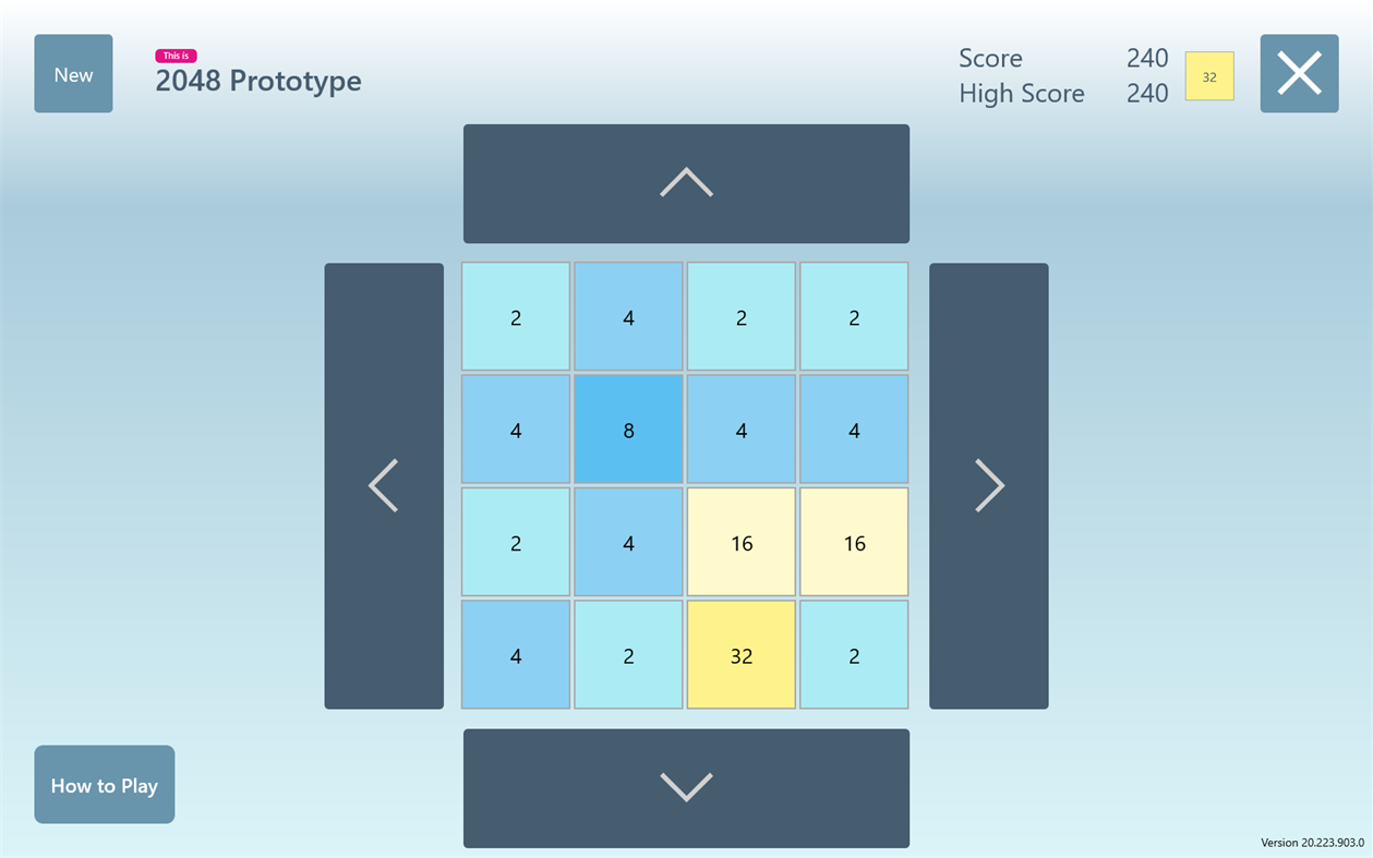 #2. 2048 Prototype (Windows) Przez: Andrey Solopko