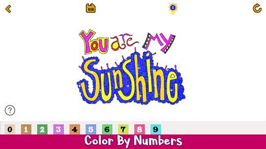 Greeting Cards Glitter Color by Number - Coloring Book screenshot 2