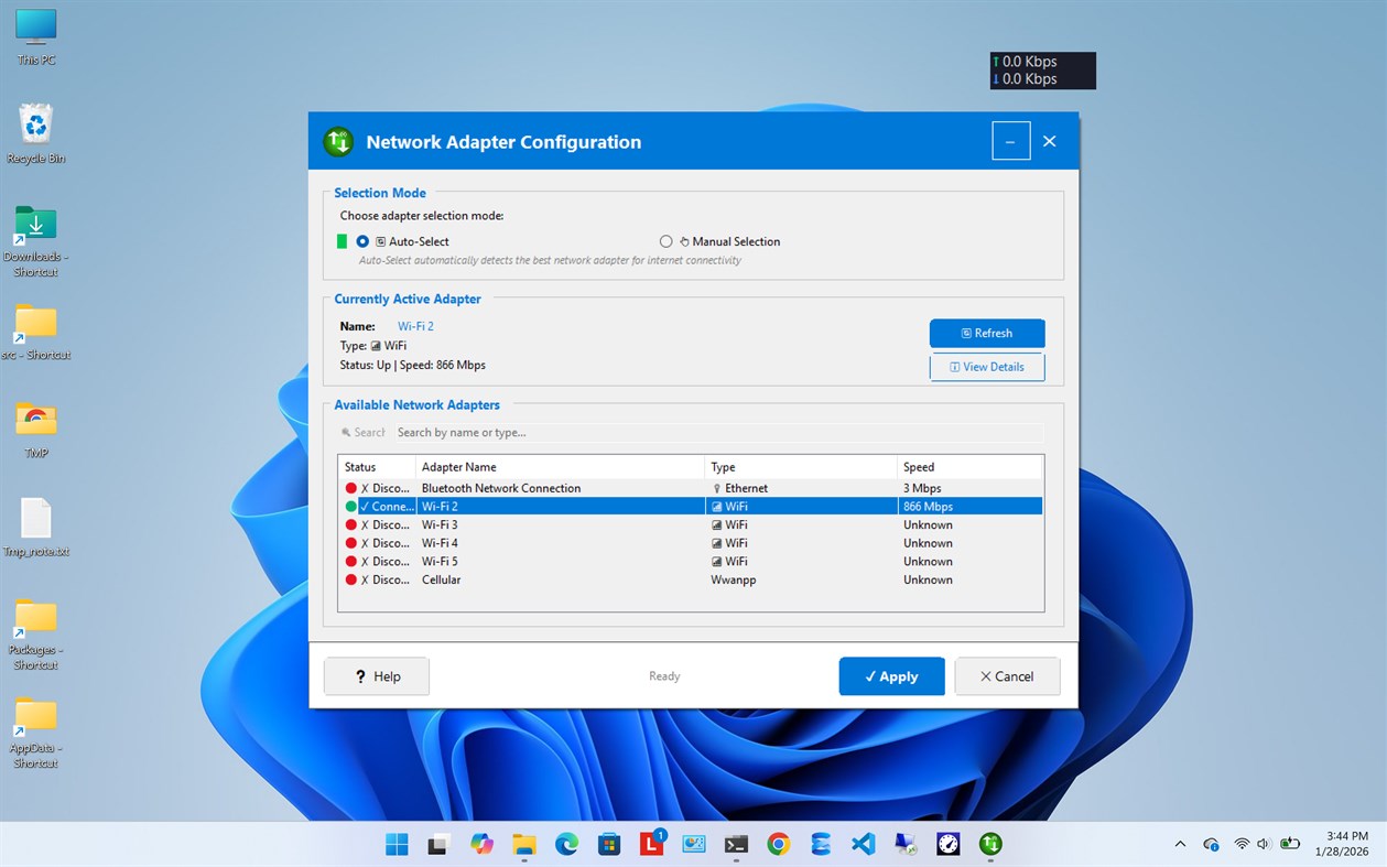 #8. Net Speed Meter (Windows) 作者: Zero Byte Software Solutions, zerobytebd.com