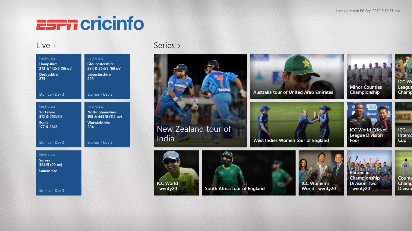 ESPN Cricinfo for Windows 10