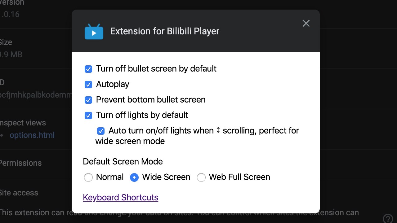 Extension for Bilibili Player
