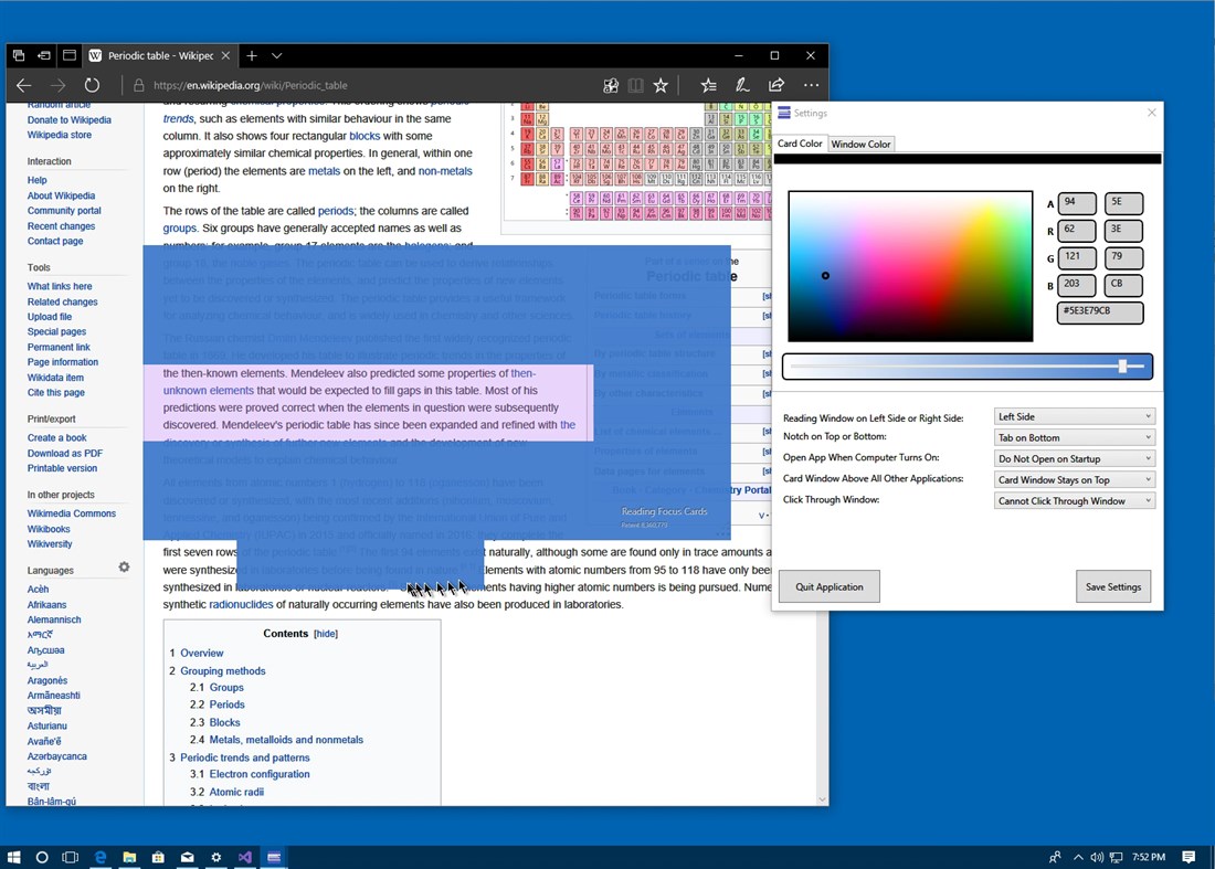 #2. Read and Focus Card (Windows) By: Brennan Innovators LLC