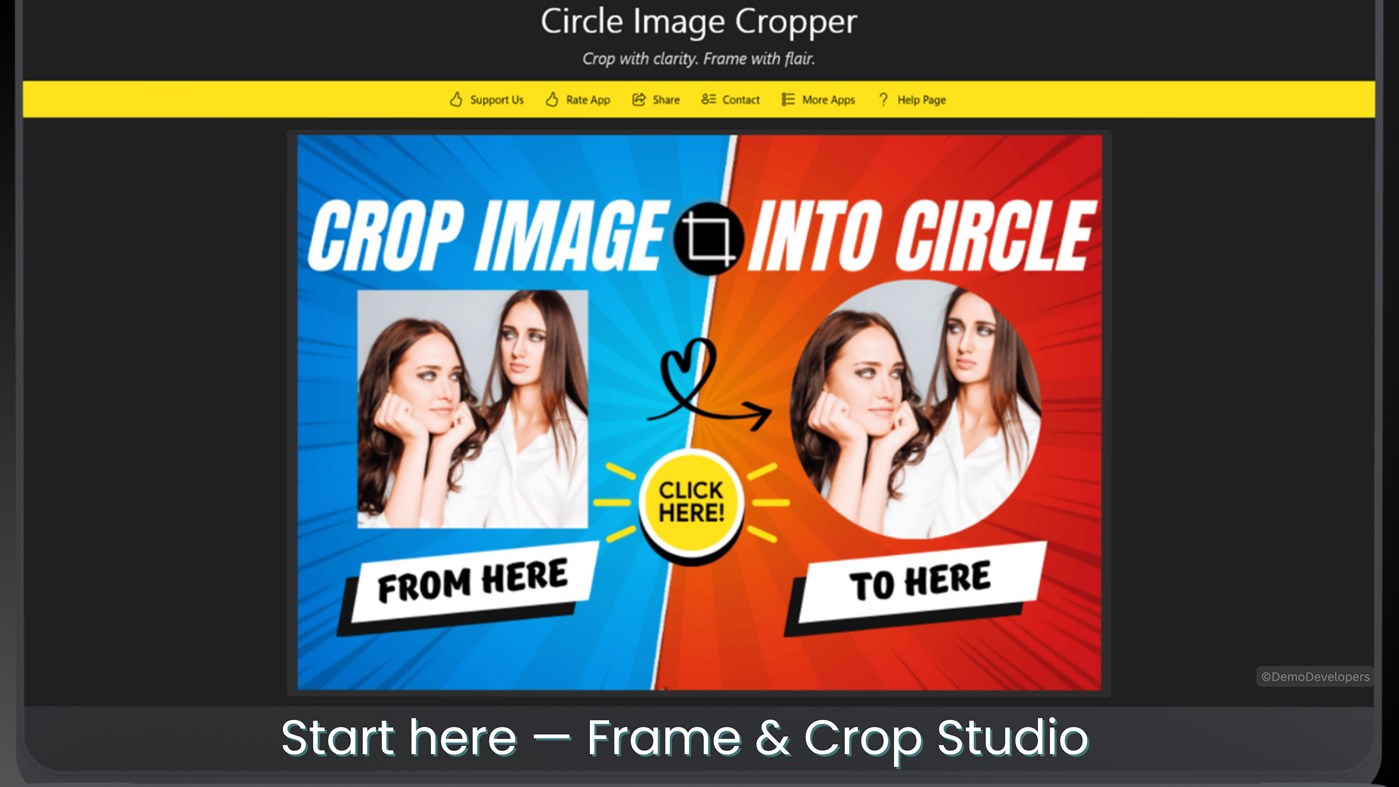 #1. Circle Image Cropper — Crop Images into a Circular Shape on Windows (Windows) By: Demo Developers