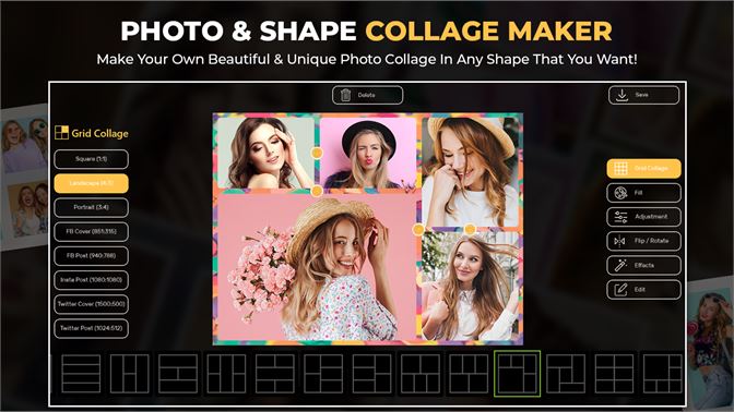 shape collage pro for less