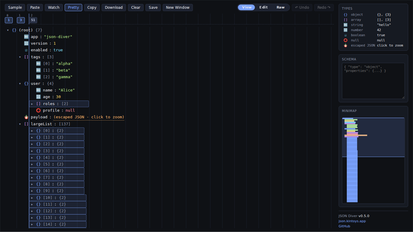 #2. JSON Diver (Windows) Podle: デジ式