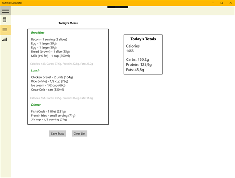 NutritionCalculator Screenshots 2