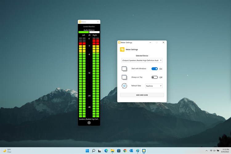 Audio Levels Monitor - PC - (Windows)