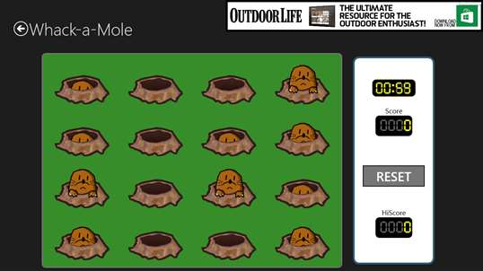 Whack-a-Mole Game screenshot 2