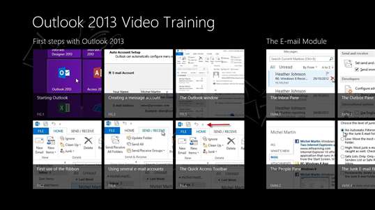Video Training Outlook 2013 screenshot 1