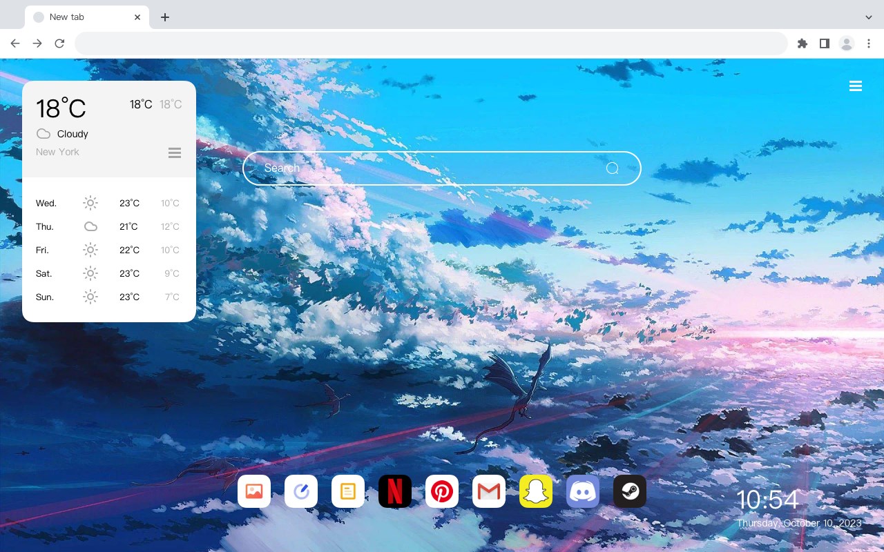 Anime Sky Theme 4K Wallpaper HomePage