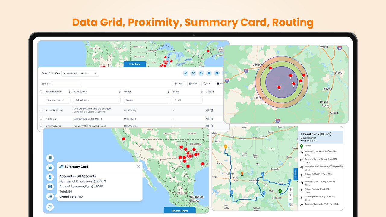 Snapshot 1 of MappyField 365: Territory, Field Service, Route Optimization with Azure & Google Maps in Power Apps