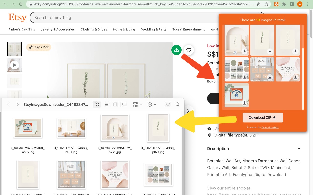 Etsy Images Downloader
