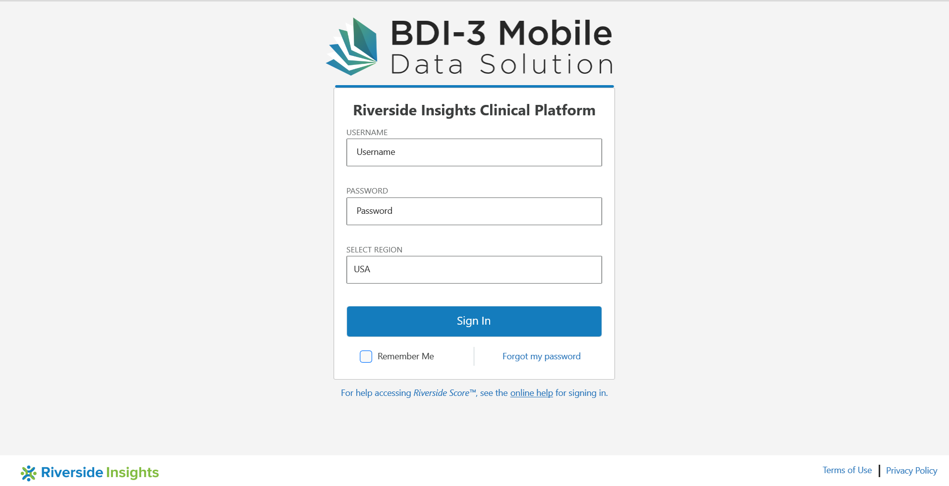 BDI-3 Mobile Data Solution screenshot