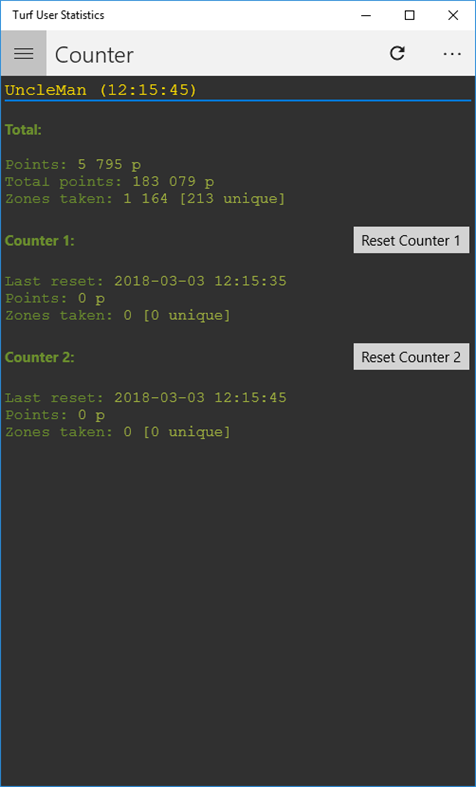 #2. Turf User Statistics (Windows) By: heapplications