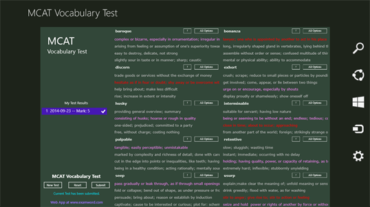 MCAT Vocabulary Test screenshot 1