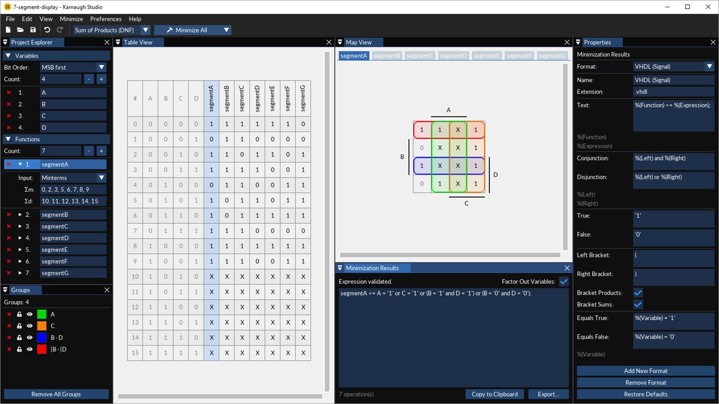 #1. Karnaugh Studio (Windows) Por: Daniel Ševčík