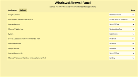 Windows8FirewallPanel Screenshots 1