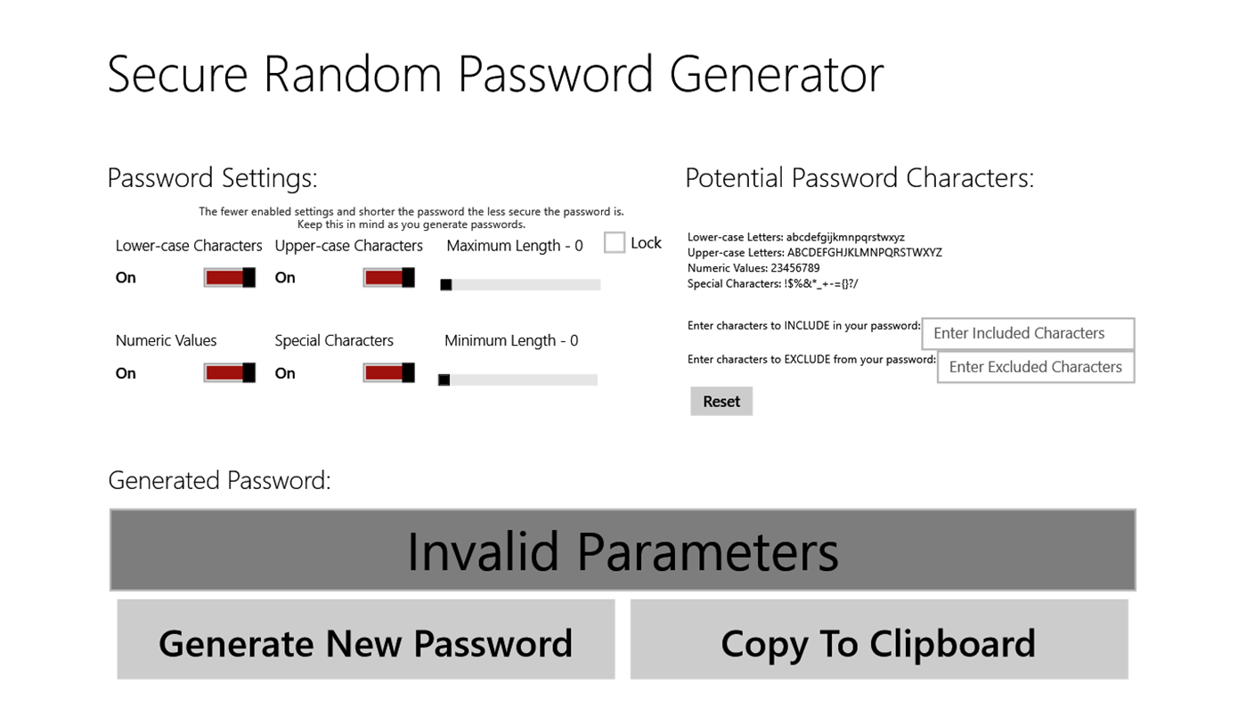 #1. Secure Random Password Generator (Windows) От: BlazApps.